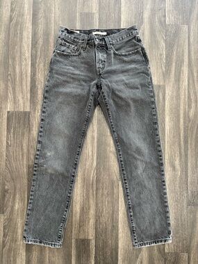 Levi's - Black Washed Straight-Leg Jeans